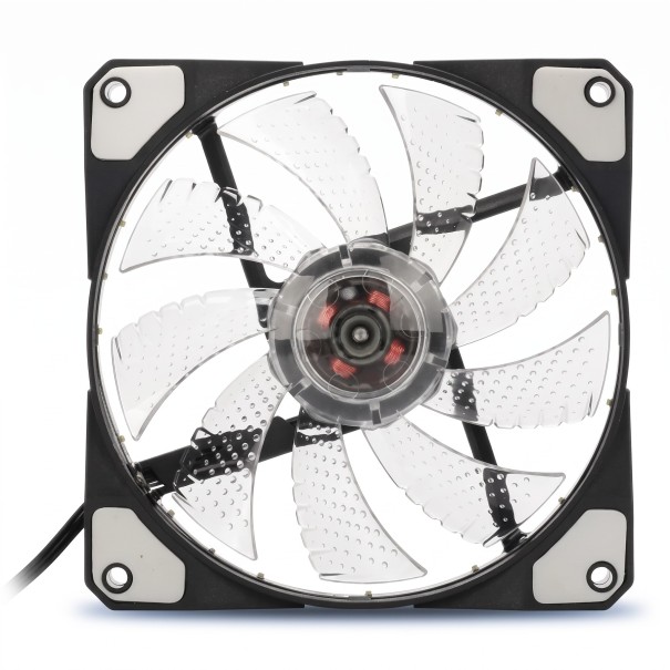 PC-koteloitu 120 mm 15 LED-taustavalaistus Hiljainen 1200–1300 rpm 120 x 120 x 25 mm 12 V 4pin- ja 3pin-liitin PC:n jäähdytykseen valkoinen