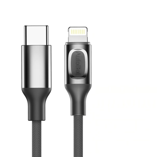 PD 18W USB-C - Lightning-datakaapeli musta