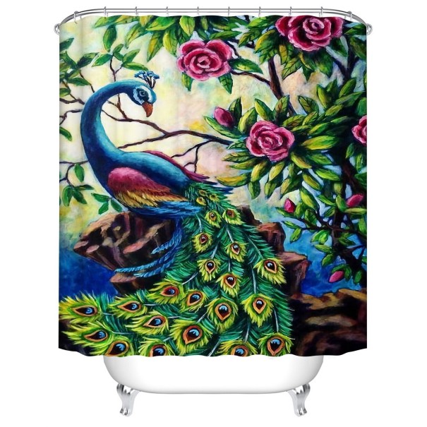 Peacock Shower Curtain M