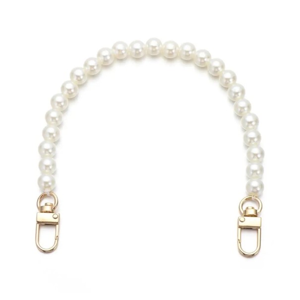 Pearl Bag Chain 30 cm Rotating Carabiners Pearl Strap for Handbag Elegant Replacement Handle for Handbag Fashion Accessory 1