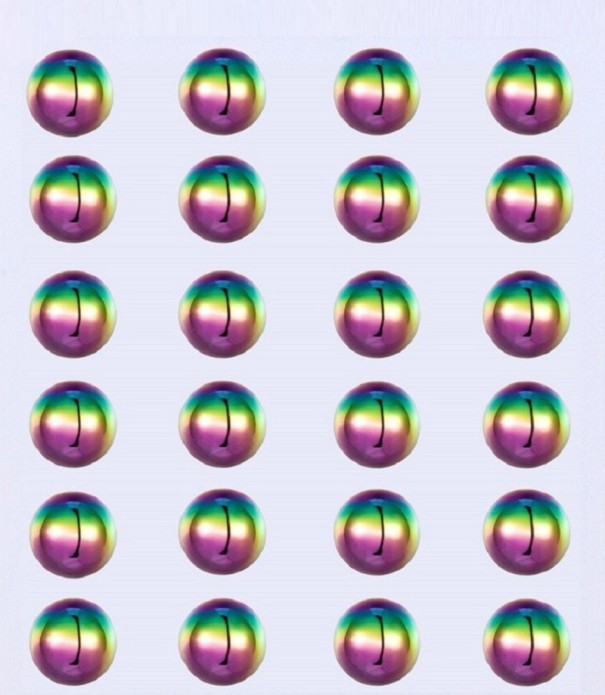 Peckové náušnice 12 párů 3 mm 4