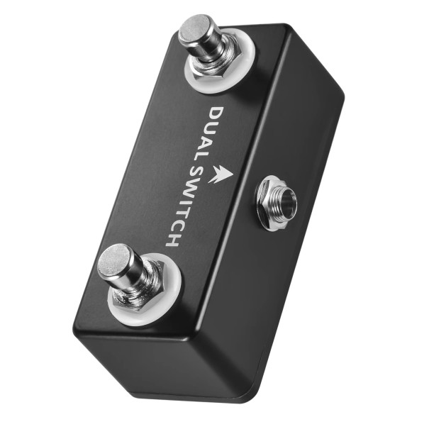 Pedale per chitarra Mosky Dual Switch in metallo con doppio interruttore a pedale Pedale di commutazione per multieffetti e amplificatori Costruzione 1