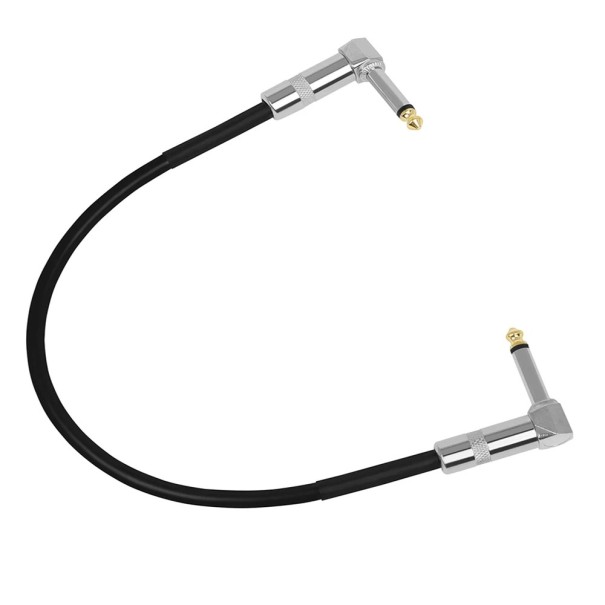 Pedalkabel 6,35 mm 30 cm Verbindungs-Patchkabel für Gitarreneffekte Hochwertiges Audiokabel mit gewinkelten Steckern Robust und flexibel