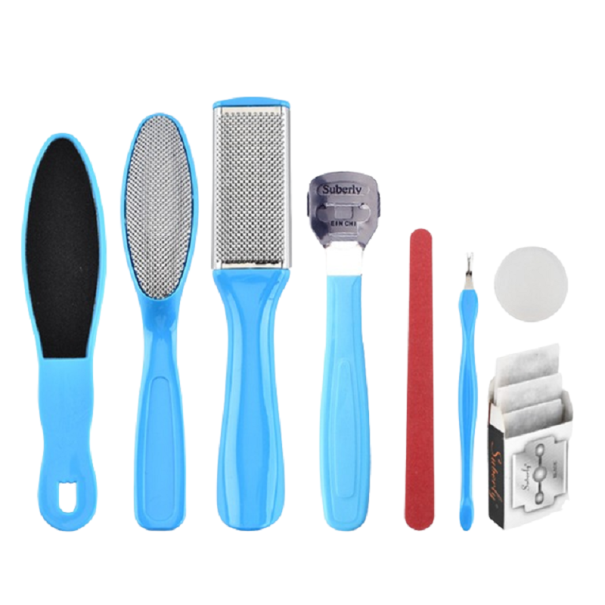 Pedicureset 8 stuks Z111 blauw