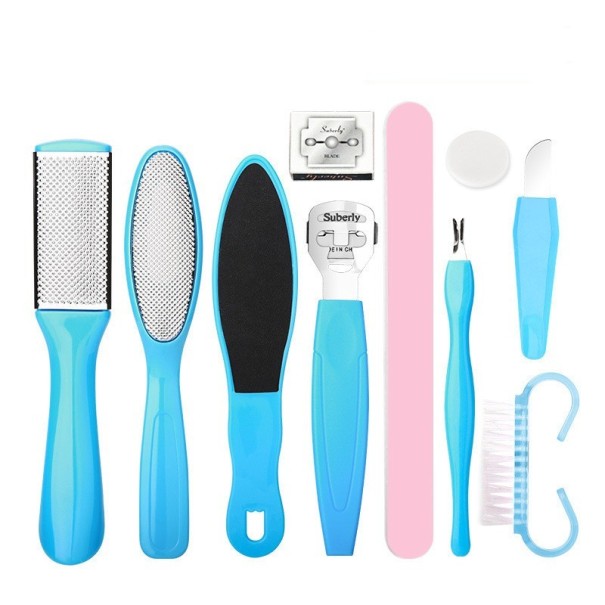 Pediküre-Set 10-tlg blau