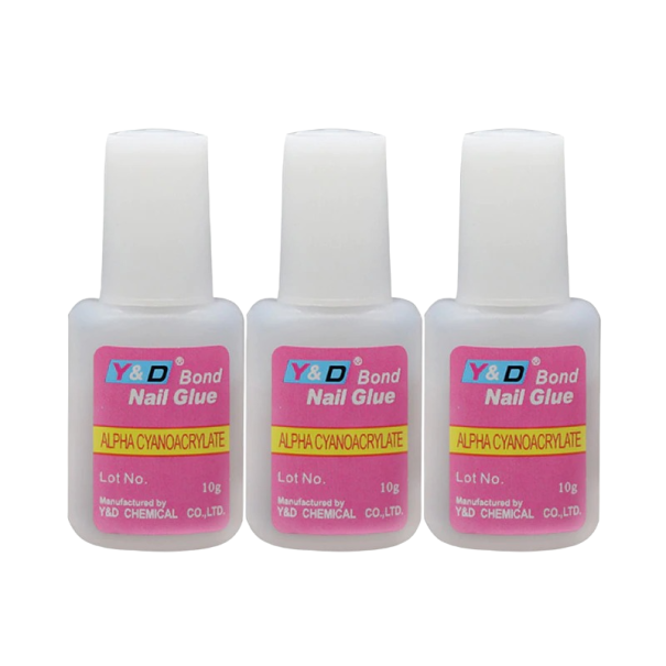 Pegamento de secado rápido para uñas postizas. 3 uds.