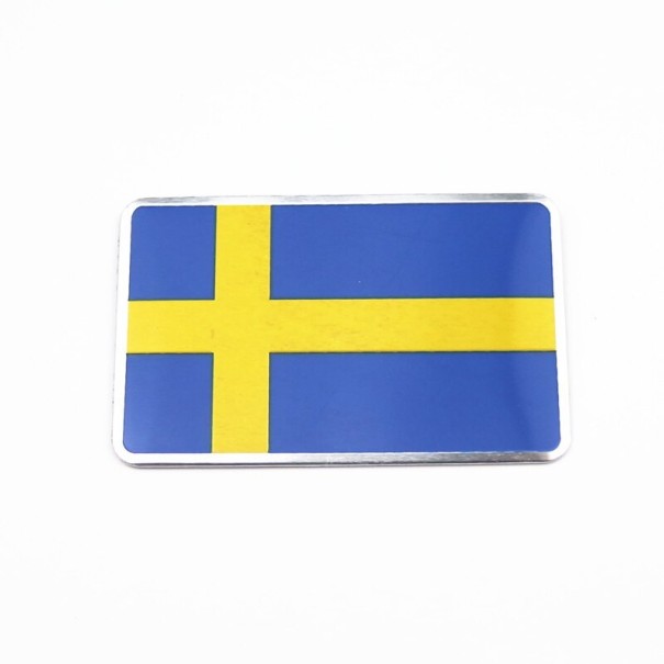 Pegatina 3D de la bandera de Suecia 2