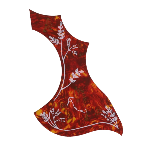 Pegatina de guitarra con pájaro 2
