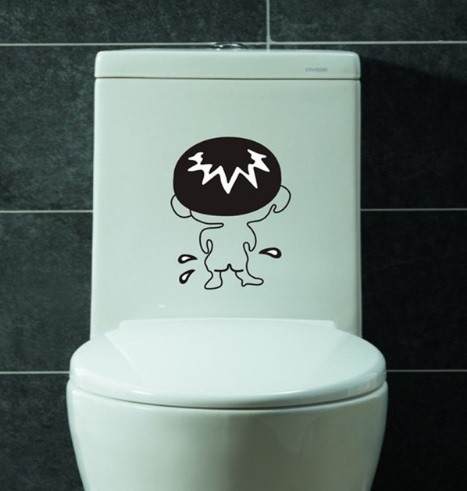 Pegatina divertida para el baño J3482 1