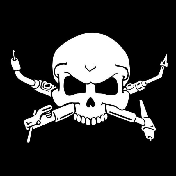 Pegatina para coche con forma de calavera B499 3