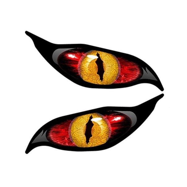 Pegatina para coche - ojos 2 uds L6 rojo