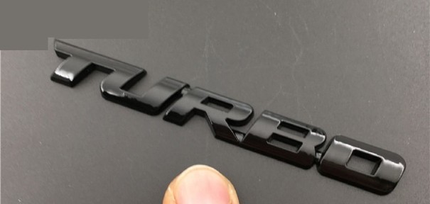 Pegatina para coche turbo negro