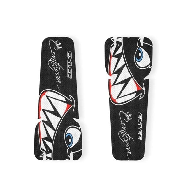 Pegatina protectora para manillar de bicicleta 14 x 5,5 x 3,8 cm Lámina de PVC con motivo de tiburón Pegatina impermeable para cuadro de bicicleta 1