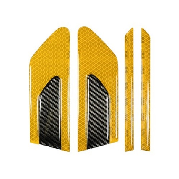 Pegatina reflectante para coche, 2 uds. amarillo