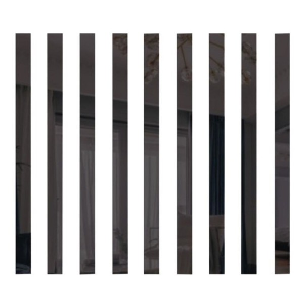 Pegatinas de espejo 10 uds. negro