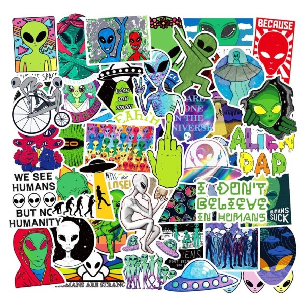 Pegatinas de extraterrestres 50 uds. 1
