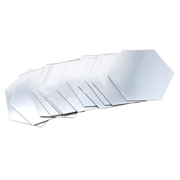 Pegatinas de pared con espejo, 12 unidades plateado S Pegatinas de pared con espejo, 12 unidades plateado S