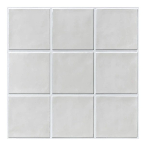 Pegatinas decorativas de azulejos para pared 30 x 30 cm PVC efecto 3D 10 unidades adhesivos para cocina baño renovación gris claro