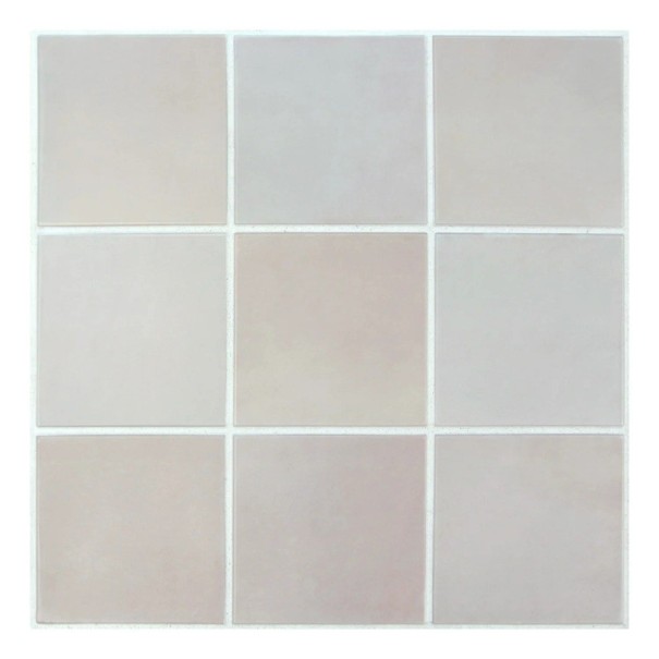 Pegatinas decorativas de azulejos para pared 30 x 30 cm PVC efecto 3D 10 unidades adhesivos para cocina baño renovación gris y rosado