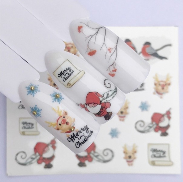Pegatinas navideñas para uñas 14