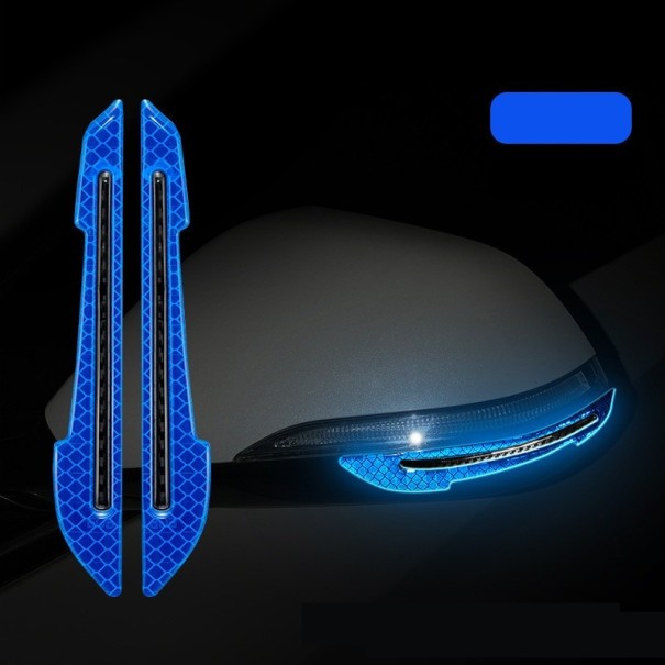 Pegatinas reflectantes para coche, 2 uds. azul
