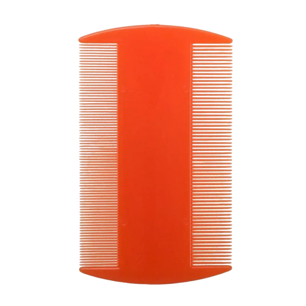 Peigne anti-poux double face Peigne à poux et lentes Peigne pour éliminer les poux et les œufs Accessoire capillaire orange