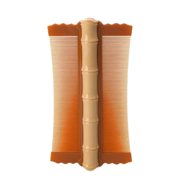 Peigne double face contre les poux Peigne contre les poux et les lentes Peigne pour l'élimination des poux et des œufs 12,5 x 7 cm Accessoire capillaire orange