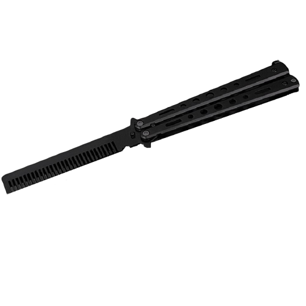 Peigne pliant papillon noir