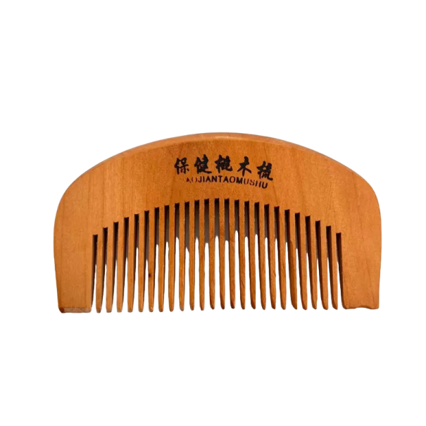 Peine de madera para barba Peine de madera natural 10 x 5,8 x 1,3 cm 1