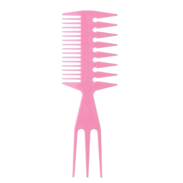 Peine de peluquería Peine para peinar el cabello Peine de dientes anchos Peine de doble cara rosa