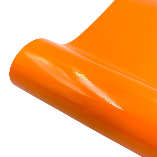 Película de vinilo adhesivo brillante 30 x 25 cm Película decorativa autoadhesiva Creaciones DIY Superficie brillante Corte en plotter Manualidades Decoración de objetos naranja