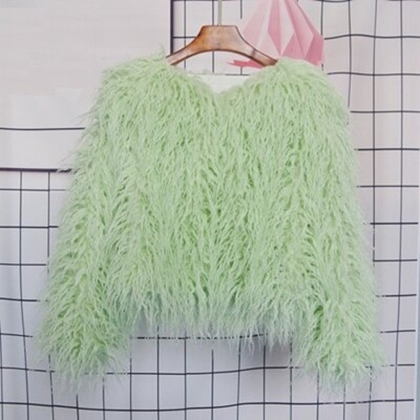 Pelliccia da donna P1958 verde chiaro XXS