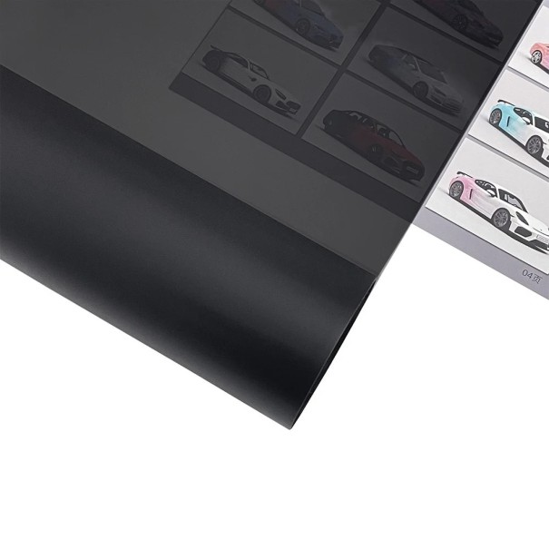 Pellicola fumé 30×120 cm 1 rotolo Pellicola in vinile per fari Auto Moto Applicazione autoadesiva luci Nero opaco Nero chiaro Bianco trasparente nero opaco