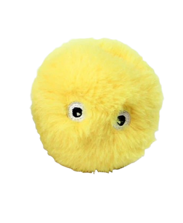 Pelota de peluche para mascotas amarillo