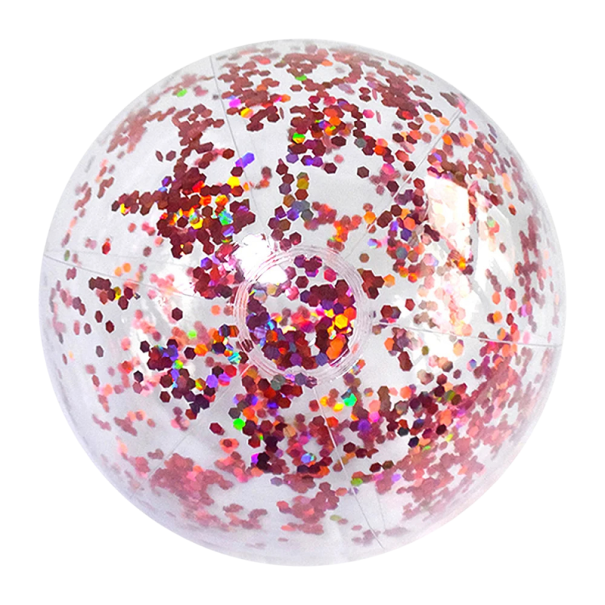Pelota de playa hinchable con purpurina Pelota de piscina hinchable 40 cm rojo