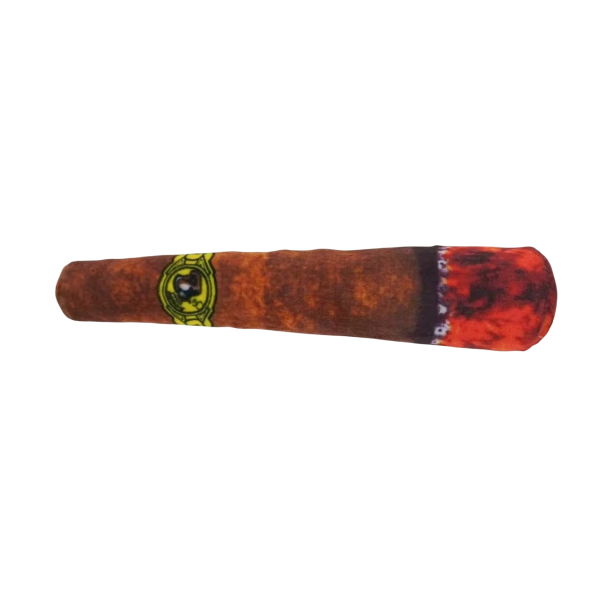 Peluche chirriante para perros 18×4 cm Juguete para perros con forma de cigarro Juguete interactivo suave con sonido Peluche duradero para perros 1