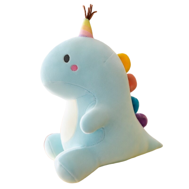 Peluche dinosaurio 22 cm P4009 azul claro