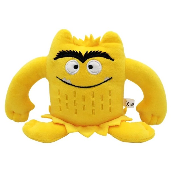 Peluche monstre mignon 15 cm Décoration douce et colorée Jouet pour enfants Cadeau original Figurine en peluche pour le plaisir jaune