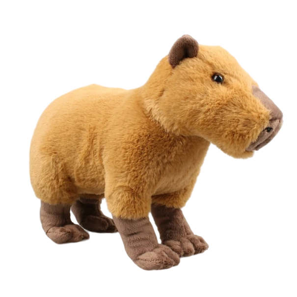 Peluche morbido capybara 23 x 33 cm Giocattolo di peluche animale per bambini Giocattolo di peluche capybara Decorazione in peluche per la cameretta 1