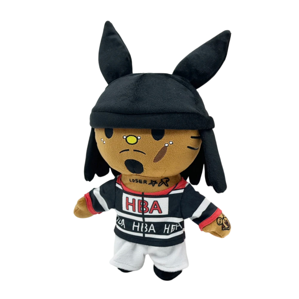 Peluche Playboi Carti de 30 cm, estilo kawaii, bonito personaje de rap, regalo decorativo para fanáticos de la música y la cultura pop. 1