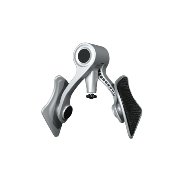 Pelvic Floor Strengthener for Men Adjustable Thigh and Glute Trainer Compact and Rotatable with Soft EVA Surface silver