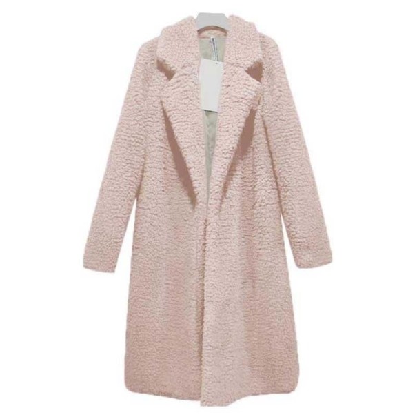 Pelzmantel für Damen P1397 rosa XL