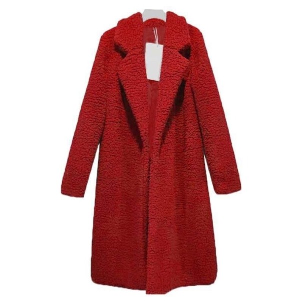 Pelzmantel für Damen P1397 rot M