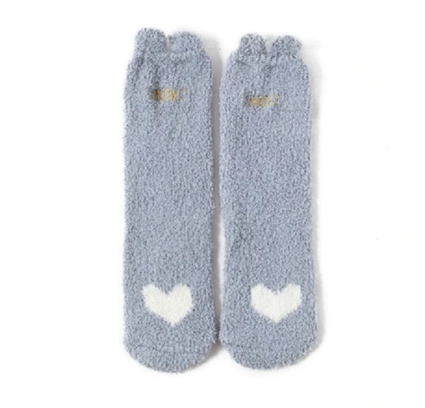 Pelzsocken für Damen grau