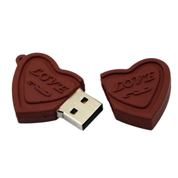 Pen Drive Coração de Chocolate 8GB