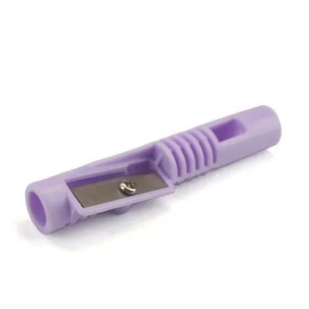 Pencil Attachment with Sharpener and Whistle Multifunctional Pencil Sharpener Whistle with Sharpener 6.6 x 1.1 cm purple