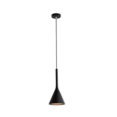 Pendelleuchte modernes Kegelschirm warmes Licht Höhe 36 cm Durchmesser 15 cm Kabel 150 cm Metall LED-Lampe E27 schwarz