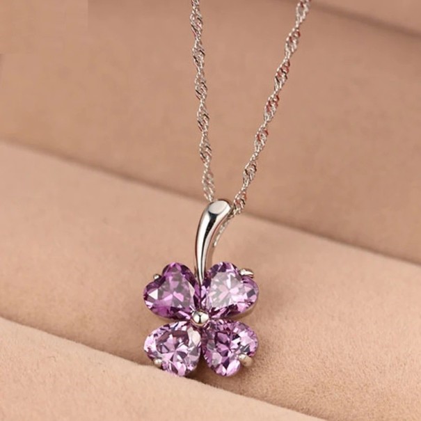 Pendente de quatro folhas para senhora D768 1