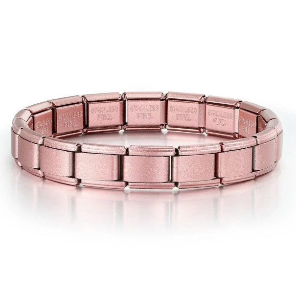 Pendente unisex colorato a stelle in acciaio inox 18 pezzi 9 mm Design moderno per uomini e donne Gioiello elegante per l'uso quotidiano rosa chiaro
