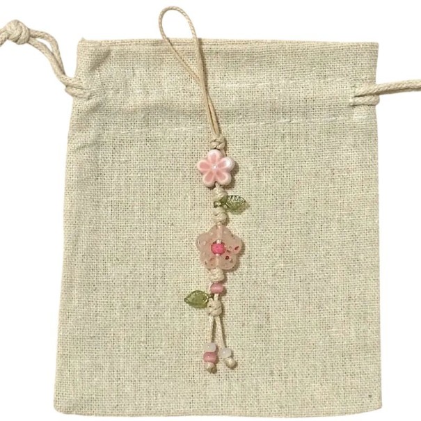 Pendentif décoratif pour téléphone avec des fleurs roses Chaîne pour mobile cordon pour téléphone décoration pour sac à dos appareil photo pendentif floral 1